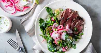 Healthy Recipe: Kale Salad with Lamb & Granch