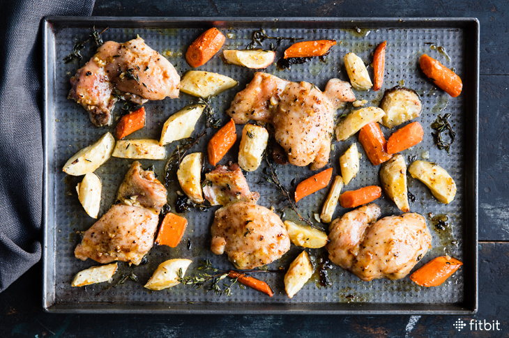 Healthy Recipe: Sheet-Pan Chicken Thighs & Root Veggies