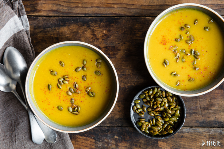Healthy Recipe: Curried Butternut Squash Soup with Spiced Pepitas