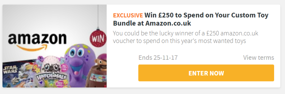 COMPETITION: Win £250 to Spend on a Toy Bundle at Amazon