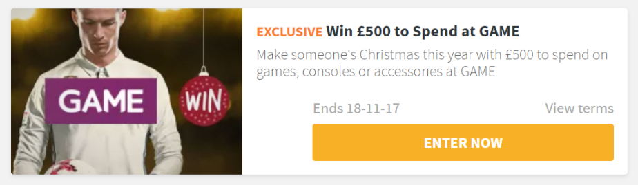 EXPIRED: Win £500 to Spend at GAME