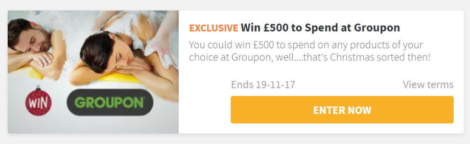 EXPIRED: Win £500 to Spend at Groupon