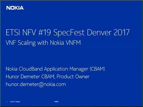 VNF Scaling using ETSI NFV's APIs with Nokia CloudBand
