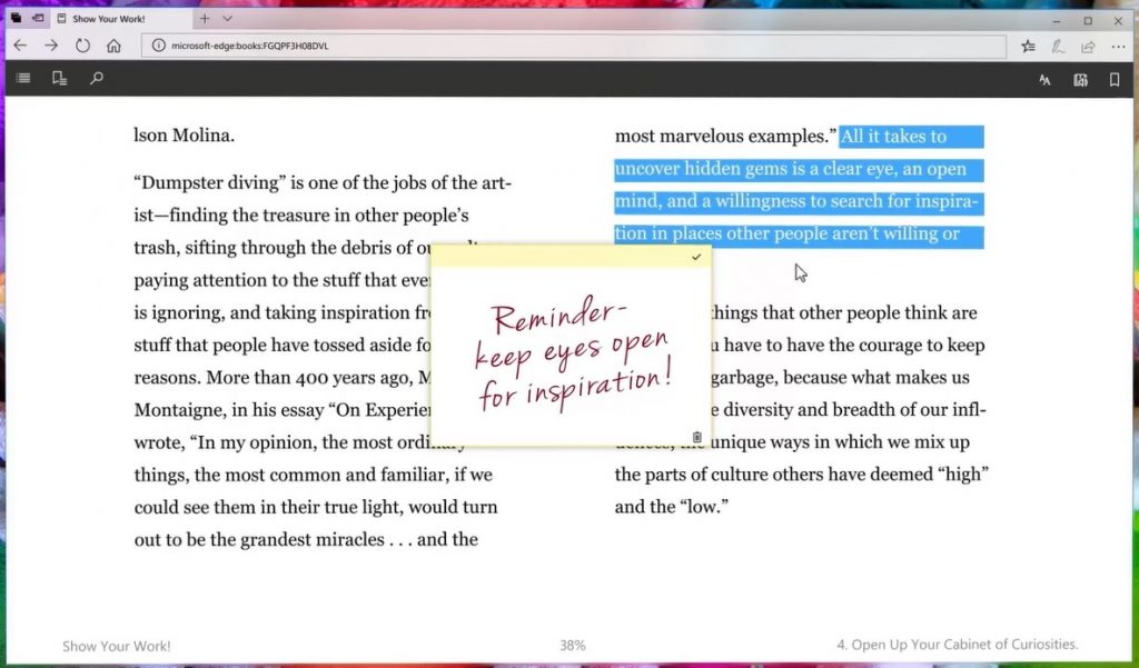 Windows 10 Tip: Annotate your books in Microsoft Edge