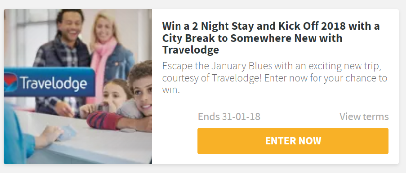 COMPETITION: Win a 2 Night Stay with Travelodge