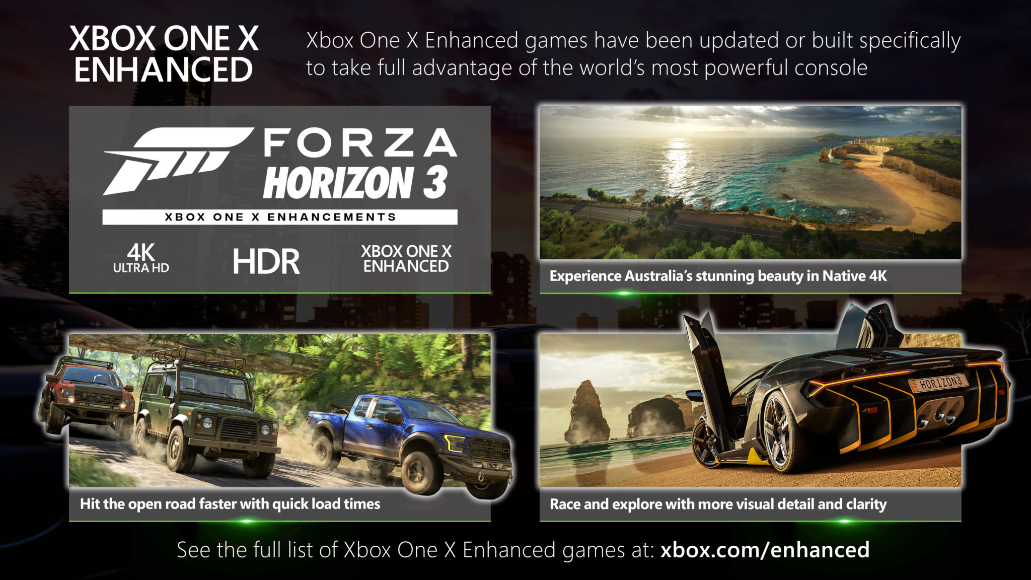 Drive Australia’s Open Roads in Native 4K with Forza Horizon 3 Xbox One X Enhanced