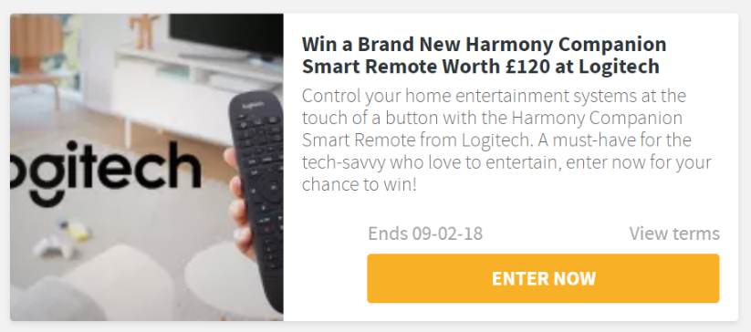 COMPETITION: Win a Logitech Harmony Companion Smart Remote