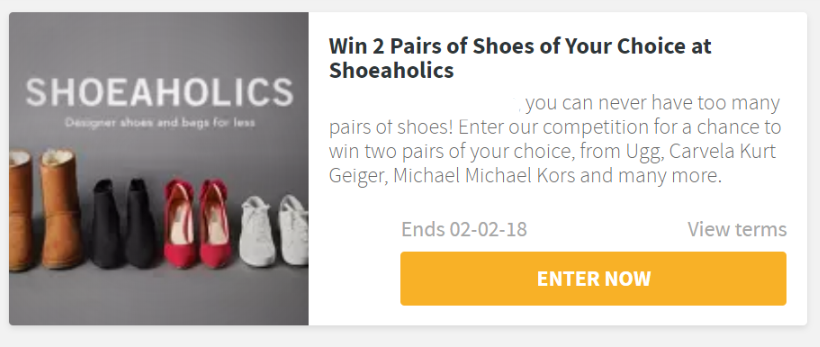COMPETITION: Win 2 Pairs of Shoes of Your Choice at Shoeaholics