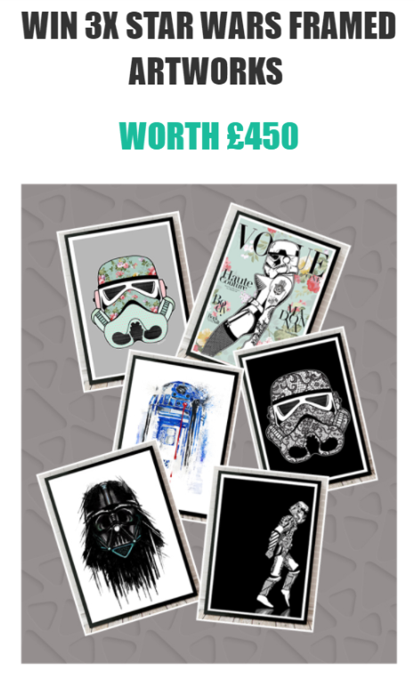 COMPETITION: Win Star Wars Framed prints worth £450