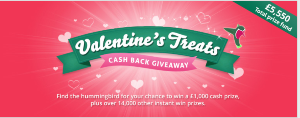 COMPETITION: Win £1,000, plus instant cash prizes with TopCashback #ValentinesTreats