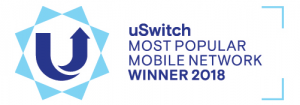 We’re proud winners of the Most Popular Mobile Network 2018