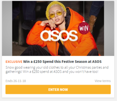 Win £250 to spend at ASOS