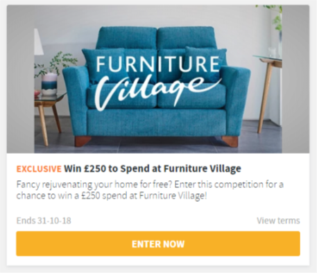 Win £250 to spend at Furniture Village
