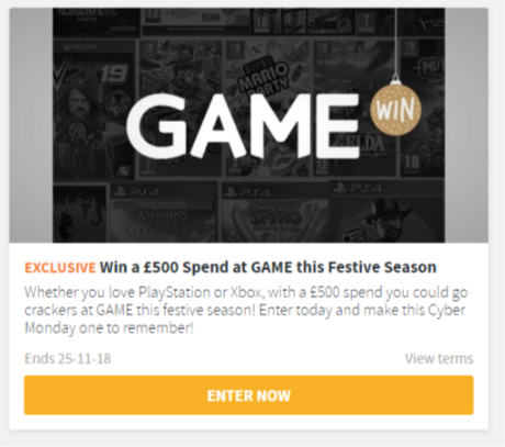 Win £500 to spend at GAME
