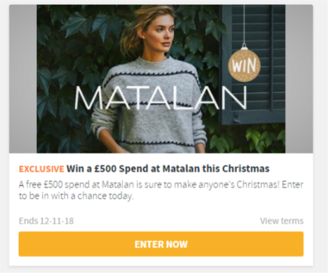 Win a £500 Spend at Matalan