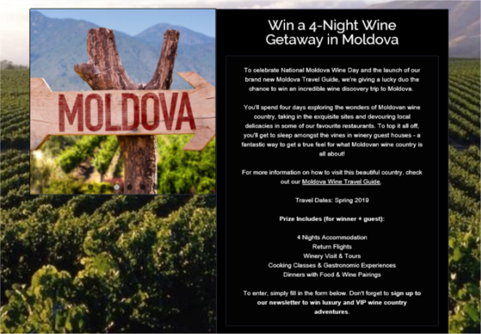 Win a 4 Night Wine Getaway in Moldova