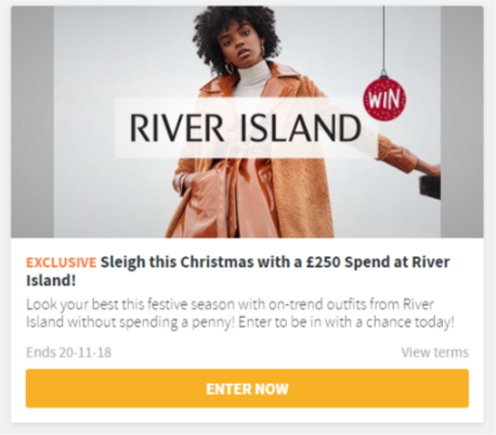 Win £250 to spend at River Island