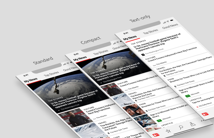 Choose your own layout with updated Microsoft News app