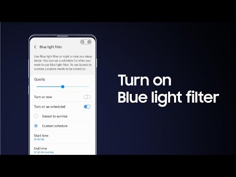 Galaxy S10: How to turn on Blue light filter