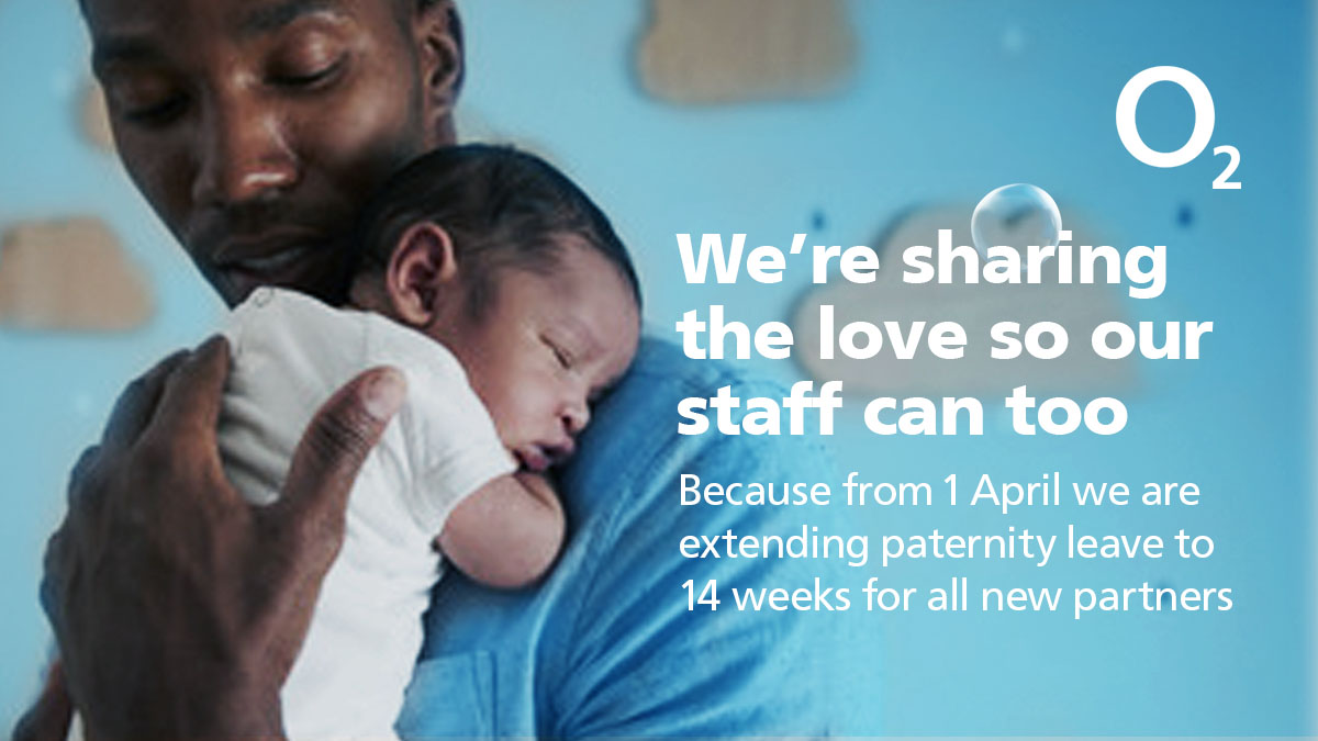 O2 extends paid paternity leave to  14 weeks
