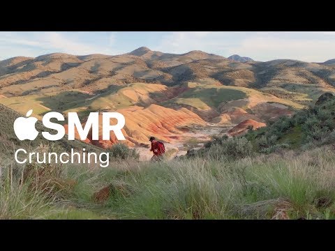 Apple ASMR — Crunching sounds on the trail — Shot on iPhone