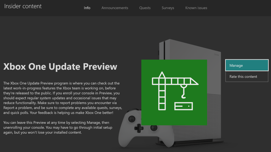 October 28th Xbox One Insider Release Notes – Alpha Skip Ahead Ring (2004.191024-2300)