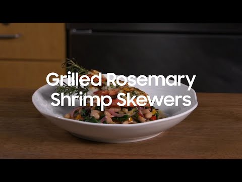 Samsung Pro Range: Grilled Rosemary Shrimp Skewers recipe created by CIA