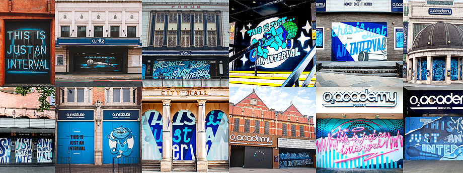 O2 venues across the country unveil new artwork celebrating live music