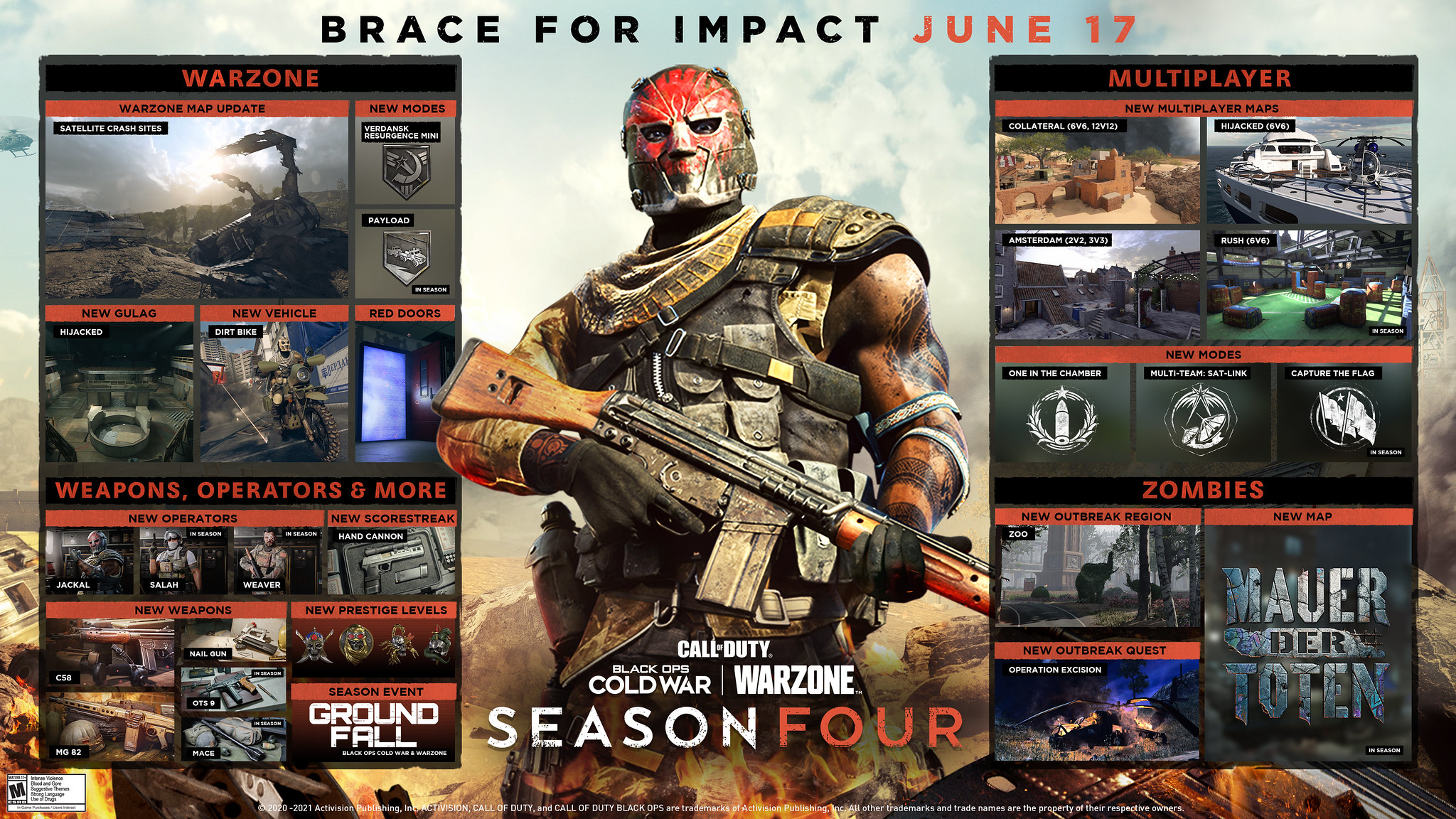 Season Four of Black Ops Cold War and Warzone lands June 17