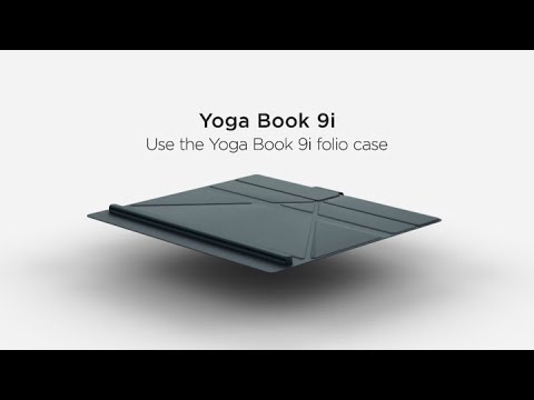 Fold Lenovo Yoga Book 9i (2023) folio case into different forms