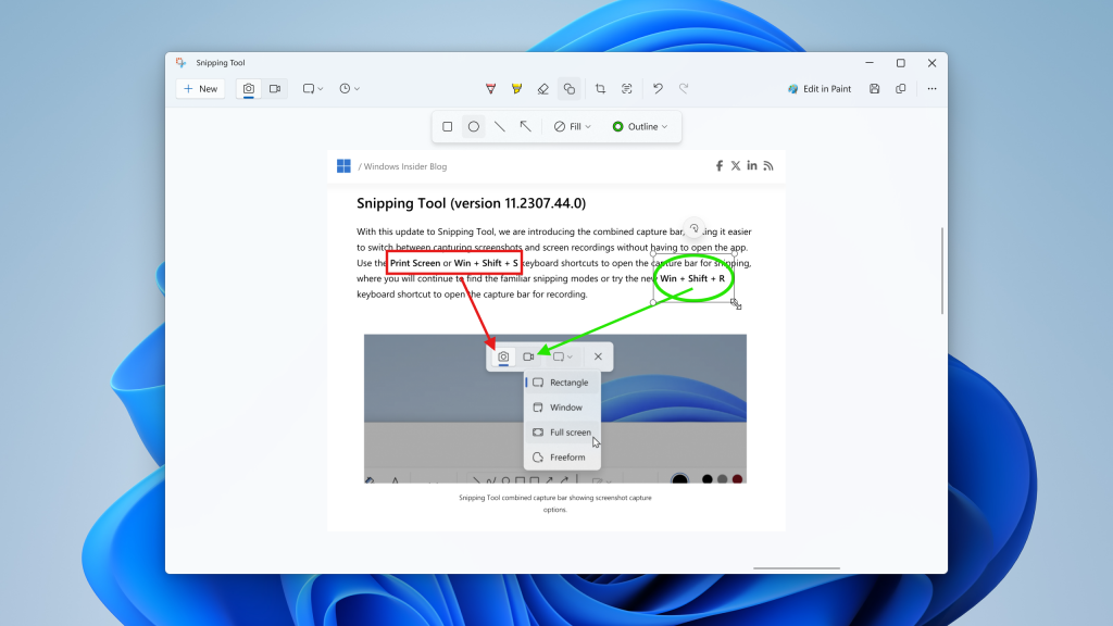 Snipping Tool and Notepad updates begin rolling out to Windows Insiders